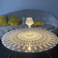Lampe de table créative moderne en cristal à LED pour verre à vin Veilleuse ambiante rechargeable pour chambre à coucher Lampes de table décoratives de chevet
