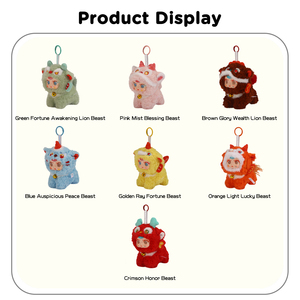 MM Suger Baby Shan Hai Auspicious Beast Plush Blind Box Cute Mythical Creature Bag Charms Random Design Collectible Plush Toys - Product Image 5