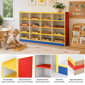 Meubles de garderie préscolaire en <span class=keywords><strong>bois</strong></span> Montessori, armoire de <span class=keywords><strong>rangement</strong></span> pour l'école maternelle, centre d'apprentissage, aménagement de salle de classe pour enfants - Product Image 3