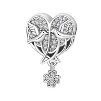 Bracelet en argent sterling 925 de haute qualité, perles personnalisées DIY, pendentif ballon d'air, breloques cœur rose, bracelet DIY, cadeau de bijoux