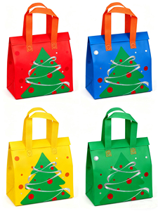 Sac fourre-tout non tissé imprimé Noël, résistant à l'huile et réutilisable, pour emballage alimentaire, écologique et recyclable, personnalisable - Product Image 3