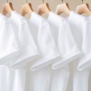 9XL 200 Gramos Camisetas sólidas Personalice su propia impresión 100% Algodón Blanco Negro Camisetas en blanco - Product Image 3