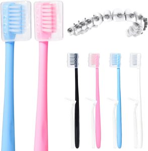 Kit de brosses <span class=keywords><strong>à</strong></span> dents orthodontiques professionnelles OEM avec <span class=keywords><strong>brosse</strong></span> interdentaire, poils souples en V, ensemble de nettoyage pour appareils dentaires, marque privée - Product Image 1