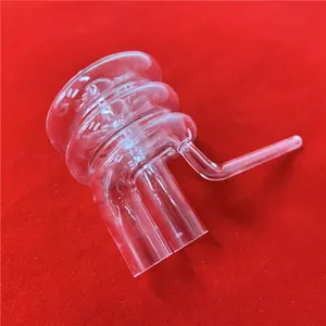 Tubo de cuarzo de hélice transparente, personalizado, de alta pureza