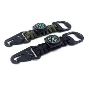 Outdoor 4 in 1 EDC <b>Tool</b> Survival 550 Nylon Paracord Keyrings Buckle for Pants With Compass and Bottle Opener - Product Image 3