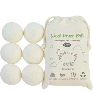 7cm naturel écologique biologique réutilisable XL 100% adoucissant laine feutre sèche boules haute qualité odeur enlèvement déshumidification - Product Image 1