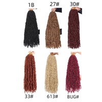 Extensions de cheveux tressées au crochet pour femmes, fausses locks afro pré-bouclées, douces et vieillies, style papillon, 22-24 mèches, vente en gros