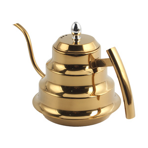 กาต้มน้ำคอห่านสแตนเลสพรีเมียมเคลือบทองสำหรับชงกาแฟดริป - Product Image 2