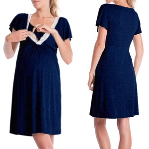 Fabbrica professionale di produzione delle donne in gravidanza <span class=keywords><strong>camicia</strong></span> <span class=keywords><strong>da</strong></span> <span class=keywords><strong>notte</strong></span> <span class=keywords><strong>vestito</strong></span> con allattamento al seno pigiami - Product Image 2