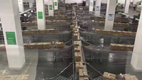 Équipement de manutention automatique, table à rouleaux en acier flexible extensible par gravité, convoyeur pour le tri et le transport des colis