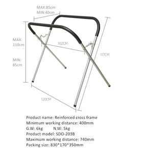 Soporte de Trabajo Portátil con Marco de Acero Tubular Galvanizado, Soporte de Paneles para Taller, Soporte de Trabajo para Parachoques - Product Image 2