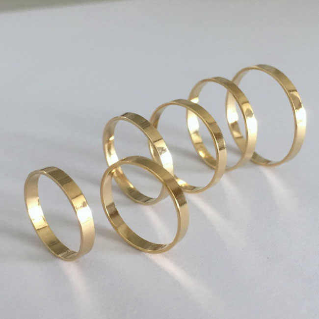 Simple Fashion 14k Gold Filled Ring - Trendy & Durable