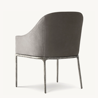 Mobilier d'intérieur personnalisé Chaises en métal Fauteuils de salle à manger en cuir