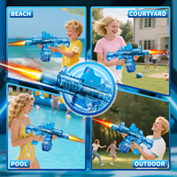 2025 nouveau été extérieur arrière-cour jeu jouets automatique pistolet à eau longue portée tir électrique M416 pistolets à eau lumières LED pour les enfants