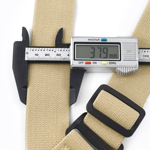 Meetee SP682 3,8 cm Hosenträger mit verstellbarer Breite für Erwachsene 2 Clips Seiten leder PU Polyester Stoff Mode Herren Hosenträger riemen