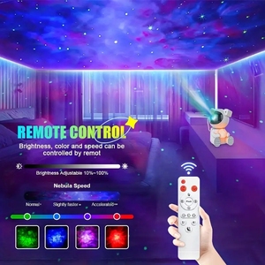 Tira de luz nocturna RGB con Control remoto posmoderno, hogar inteligente DIY, proyección de luna, estrellas, espacio para astronauta, Galaxia, regalo para dormitorio - Product Image 4