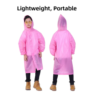 高品質で環境に優しいキャンプ用レインウェア、卸売EVA軽量子供用使い捨てレインコート、防水 - Product Image 2