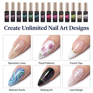 Vernis Gel UV/LED 10ml Couleurs Basiques Haute Pigmentation Sans Résidu Non Toxique pour <span class=keywords><strong>Dessin</strong></span> et Peinture Nail Art - Product Image 3