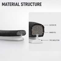 Joint d'étanchéité en mousse de polyuréthane PU sur mesure pour portes et fenêtres, protection des joints de cadre et des interstices de bâtiment
