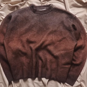 Autumn Trendy Luxury Round Neck Pullover <strong>Mens</strong> Knitwear Breathable <strong>Handmade</strong> Crochet <strong>Woolen</strong> Faded Dip Dye Jacquard <strong>Men</strong> <strong>Sweater</strong> - Product Image 2