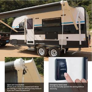 Awnlux Bền RV Và Caravan Mái Hiên Phụ Lục Chống 98 Inch Cánh Tay Phẳng Kit Mở Rộng <span class=keywords><strong>8</strong></span> Chân Camper Mái Hiên Điện - Product Image 3