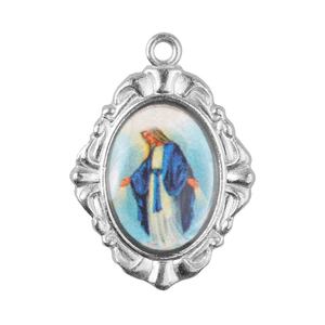 Ciondolo in Metallo Cattolico con Mix di Figure Sacre: Sacra Famiglia, Gesù, Vergine Maria, Santi, Madonna - Product Image 4