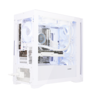 Casing SAMA sisi ganda tempered glass, casing pendingin cair pc gaming efek ARGB mendukung 240