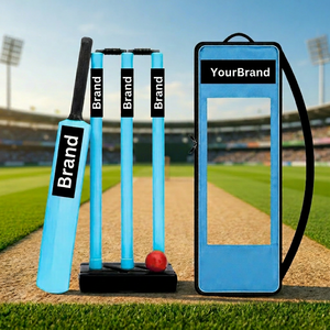 Set de Cricket de Plástico Promocional, Bate y Pelota de Playa, Kit Deportivo para Niños, Logotipo Personalizado, Juguete para Exteriores al por Mayor, Evento Escolar, Bolsa de Transporte Duradera OEM - Product Image 1