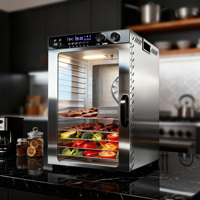 OEM Custom 1100W 18-bakjes RVS Voedseldehydrator Digitaal Display 5 Voorinstellingen 48 uur Timer 86-194°F Temperatuurregeling