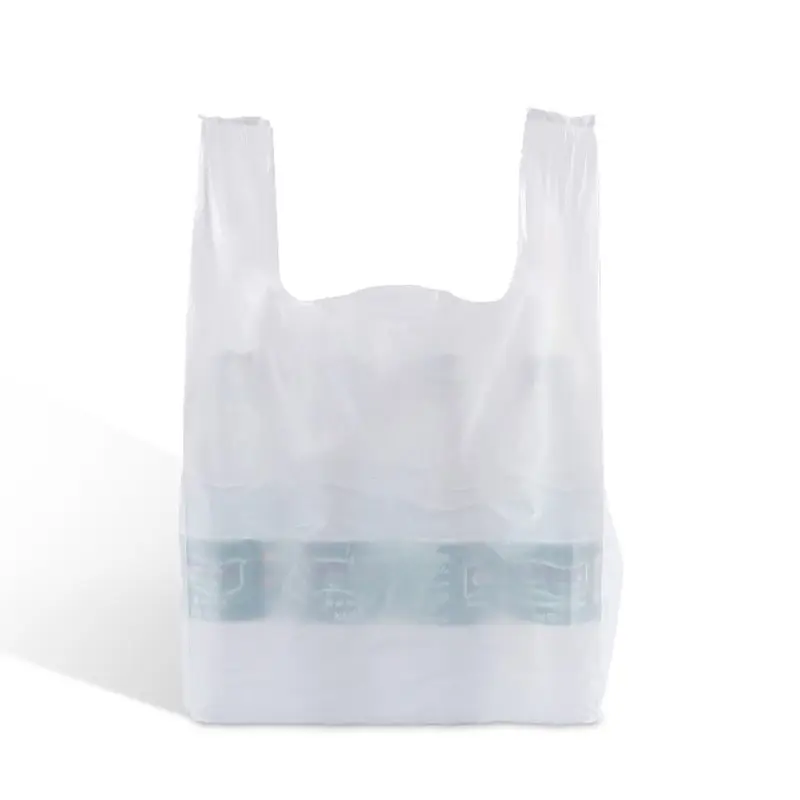 カスタムロゴ付きプラスチックTシャツショッピングバッグ生分解性ベストバッグ