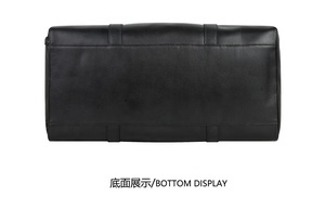 Bolso <span class=keywords><strong>de</strong></span> lona <span class=keywords><strong>de</strong></span> cuero genuino para hombre, bolsa <span class=keywords><strong>de</strong></span> viaje informal <span class=keywords><strong>con</strong></span> compartimiento para zapatos - Product Image 4