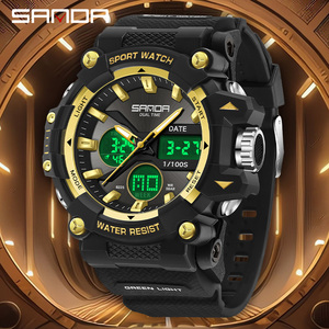 SANDA 6225 <span class=keywords><strong>Orologio</strong></span> Sportivo da <span class=keywords><strong>Donna</strong></span> e Uomo, Display <span class=keywords><strong>Digitale</strong></span> e Analogico, Resistente agli Urti e all'Acqua, per Campeggio e Palestra - Product Image 3