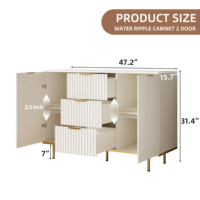 Meubles de salon porte de luxe en PVC MDF boîte à tiroirs de rangement de couleur personnalisée buffet de meubles en bois