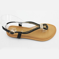 Chaussures tendance pour femmes, sandales d'été tissées à lanières plates, sandales de plage pour dames, 2021