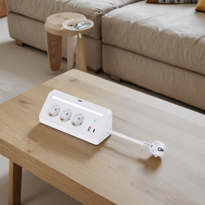 ปลั๊กพ่วงแบบมีไฟ LED 16A 3 ช่องเสียบ AC ดีไซน์ใหม่ มาตรฐาน EU พร้อมพอร์ต USB 1 ช่อง และ TYPE-C 1 ช่อง สายยาว 1.5 เมตร - Product Image 4