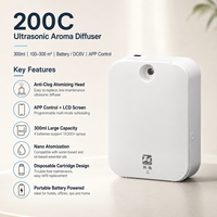 Diffuseur d'arômes ultrasonique sans eau Koeazy, tête atomisante anti-colmatage, 300 ml, portable, fonctionne sur batterie, utilisation hôtelière