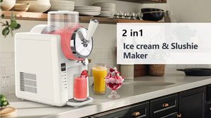 Machine à Slushie 2 en 1 Aucune glace nécessaire <span class=keywords><strong>2L</strong></span> Crème glacée molle servie Machine à boissons glacées <span class=keywords><strong>professionnelle</strong></span> avec technologie de congélation par flash - Product Image 5