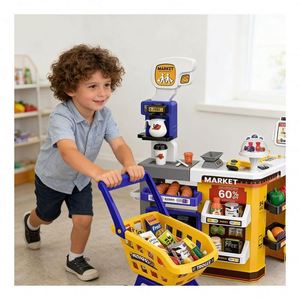 Jouet de caisse de supermarché avec scanner, panier de courses et accessoires pour enfants – Jouet d'apprentissage pour marché de simulation - Product Image 3