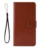 Étui de téléphone antichoc avec dos magnétique pour iPhone Duo en cuir PU Crazy Horse