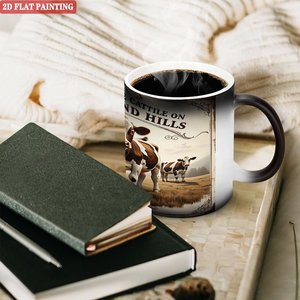Taza de Cerámica de 11 oz, Negra Esmerilada, Cambia de Color con el Calor, Taza Mágica para Sublimación, Regalo - Product Image 3