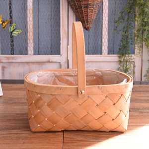 Handmade Bamboo Woven <b>Basket</b> Rectangle Storage <b>Basket</b> For Picnic Home Decor Zen Style - Product Image 1