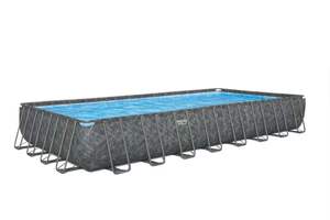 Piscina Rectangular Elevada <span class=keywords><strong>Bestway</strong></span> de 561 kg, 7.32 m x 3.66 m x 1.32 m, con Estructura de Acero y PVC - Product Image 5