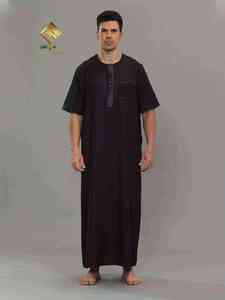 HARAMAIN New Muslim Moroccan Men's Traditional Casual Dress with Seamless Design Lightweight & Quick Dry - Product Image 1