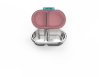 Sans BPA pour les enfants Boîte à lunch en acier inoxydable à 2 compartiments acceptable par OEM