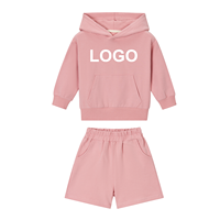 Ensemble de vêtements pour bébé unisexe en tissu de bambou respirant de haute qualité, sweat-shirt avec logo pour tout-petit, vêtements de maison, sweat à capuche pour enfant, survêtement