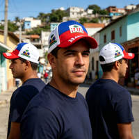 Casquettes de baseball 2026 – Cadeau pour les fans de football – Chapeau bob en polyester à bord souple réglable, protection solaire – Drapeau haïtien Heysey