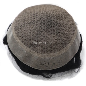 JZ - M Del Merletto Iniezione Del Merletto con 2 Linee di Capelli Del Bambino Dei Capelli Parrucchino per Gli Uomini - Product Image 3