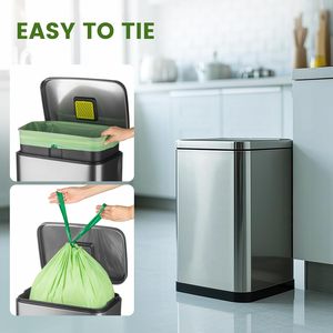 Bolsas de Basura Compostables Huamaohengchun de 8 Galones con Cordón, 30.3 Litros, 30 Unidades, 1 Mil, Bolsas Resistentes para Desechos de Alimentos - Product Image 5