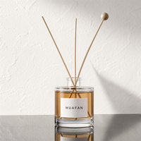 Bouteille diffuseur de parfum en verre vide à base épaisse, col court, 50ml, 130ml, 500ml, personnalisable avec logo, emballage pour parfum