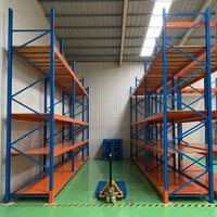 Système d'étagères de stockage de moyenne capacité OEM ODM personnalisé, étagères revêtues de peinture en poudre pour l'extension d'entrepôt